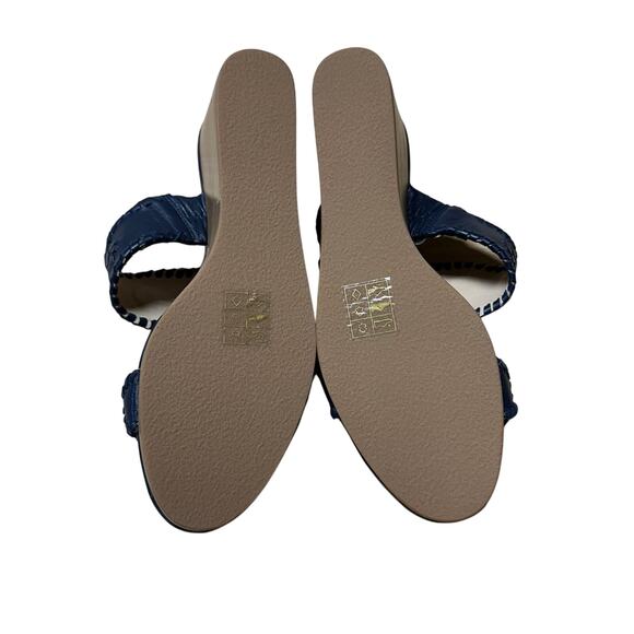 Jack Rogers Women's Caroline Wedge Sandals Midnight Navy Size 10M New In Box - Picture 6 of 9